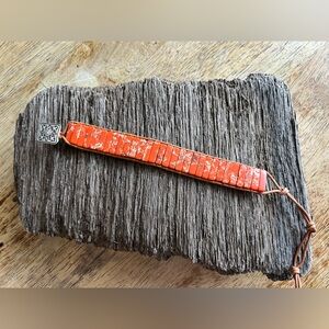 Handcrafted Orange Bracelet